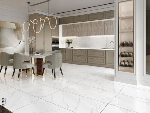Керамогранит Buono Ceramica Marble Carrara Livia Glossy арт. M4401P (60x120) полированный